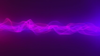 Fototapete - Colorful futuristic wave lines. Computer generated 3d render