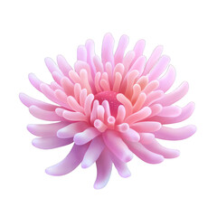 A beautiful pink flower with delicate petals, showcasing intricate design and vibrant color, perfect for nature-themed projects. watercolor style