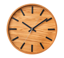 wall clock isolated on transparent background