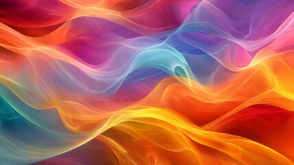 Wall Mural - Abstract background with colorful waves.