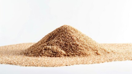 Poster - Pile of arid sand on a white backdrop