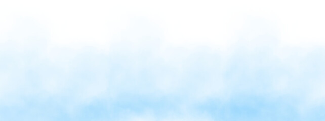 Wall Mural - png image, realistic light blue and white cloud or smoke. white fog or smoke on transparent backgrou