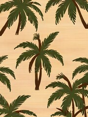 Poster - Tropical Palm Tree Pattern