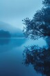© Mark - Serene blue nature background capturing the tranquility a natural landscape, perfect for creating