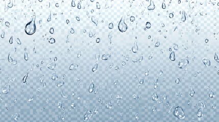 Wall Mural - Raindrop Texture on Clear Surface