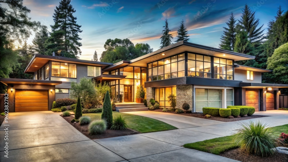 stunning mid-century modern homes with large windows and open floor ...