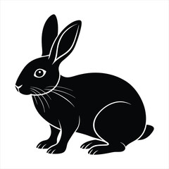 Wall Mural - rabbit silhouette vector