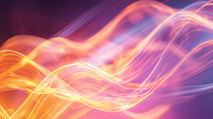 Wall Mural - colorful flowing light waves abstract art