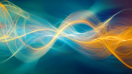 Wall Mural - colorful flowing light waves abstract art