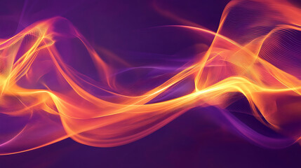 Wall Mural - colorful flowing light waves abstract art