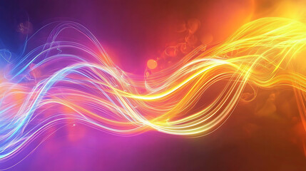 Wall Mural - colorful light waves abstract background
