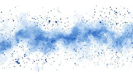 Wall Mural - abstract blue particle cloud with connected dots on white background