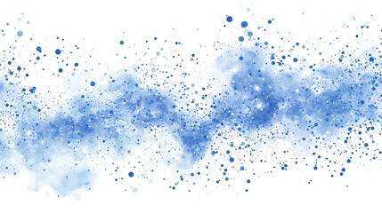 Wall Mural - abstract blue particle cloud with connected dots on white background