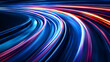 © Artistic Visions - Colorful Light Trails on High-Speed Curved Path
