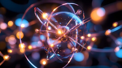 Poster - a captivating holographic display showcasing the intricate atomic structure complete with precisely 