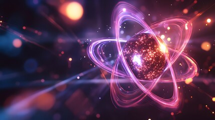 Poster - digital holographic visualization of a rotating atomic structure with a focus on the electron orbita