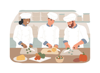 Wall Mural - Sous chef isolated cartoon vector illustrations.