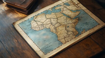Poster - detailed geographic map of the african continent illustrating the spread patterns and data visualiza
