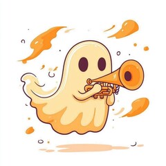 Ghost Playing Trumpet