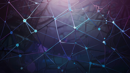 Wall Mural - abstract spider web background with chaotic, overlapping strands that form geometric patterns