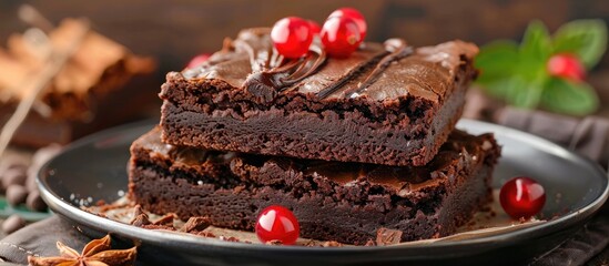 Homemade Brownies With Decoration