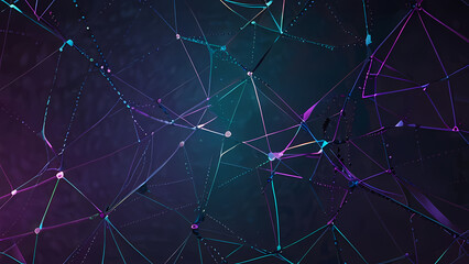 Wall Mural - abstract spider web background with chaotic, overlapping strands that form geometric patterns