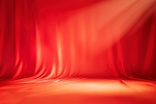 Abstract red studio background for product presentation. Background for display product.