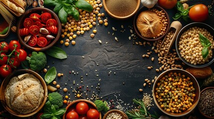 Wall Mural - Food Photography: A Culinary Symphony of Colors and Textures