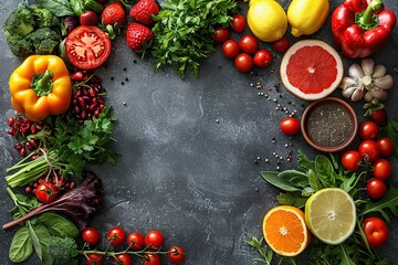 Canvas Print - Vibrant Fruit and Vegetables