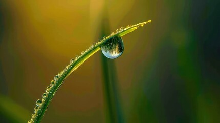 Canvas Print - Dewdrop on a Blade of Grass