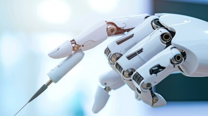 Poster - Robotic Hand Holding a Tool