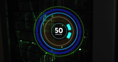 Poster - Image of internet speedometer data processing over computer servers