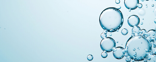 Poster - Bubbles float gracefully in sparkling water, creating serene and refreshing atmosphere.