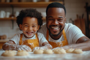 Sticker - Happy Family Baking Together in the Kitchen