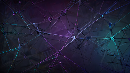 abstract spider web background with chaotic, overlapping strands that form geometric patterns