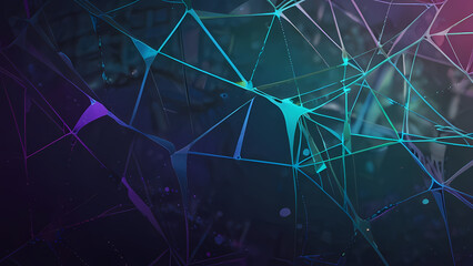 abstract spider web background with chaotic, overlapping strands that form geometric patterns