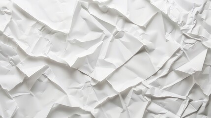 Wall Mural - Abstract Crumpled White Paper Texture