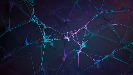 abstract spider web background with chaotic, overlapping strands that form geometric patterns