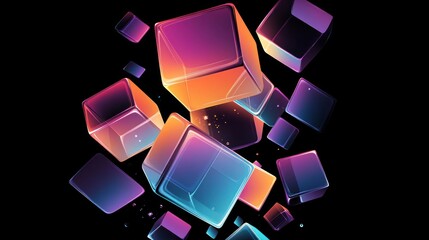 Wall Mural - Abstract Colorful Cubes