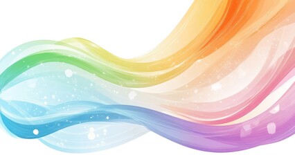 Poster - A colorful wave with a white background