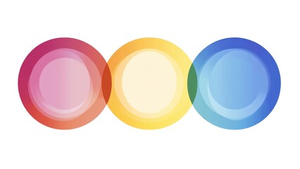 Poster - Three colorful circles are displayed on a white background