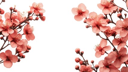Poster - A close up of a pink flower with a white background
