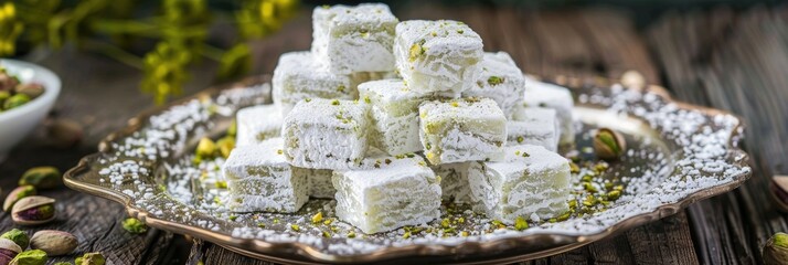 Poster - Turkish Delight with Pistachios and Kadayif