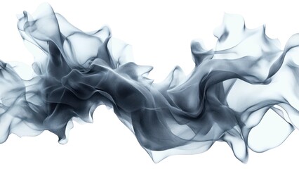 Poster - A long, flowing blue and white stream of smoke
