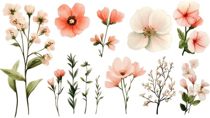 Poster - A collection of flowers in various colors and sizes