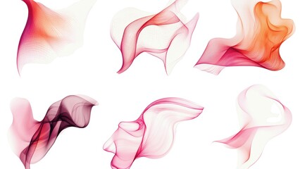 Poster - A series of pink and orange lines that look like they are flowing