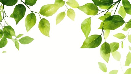 Poster - A leafy green background with a white background