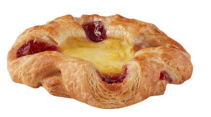 Danish pastry vanilla cream raspberry