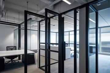 Intricate Close-Up of a Functional Frame in a Sleek Modern Office Space