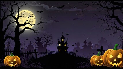 Halloween element and background template illustration